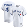 MATTH T.Blue Jays #4 George Springer Player White Home Limited Stitched Jerseys