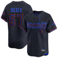 MATTH T.Blue Jays #57 Shane Bieber Player Black City Connect Limited Home Stitched Jerseys