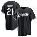 MATTH T.Rangers #21 Jake Burger Player Black Home Limited Stitched Jerseys