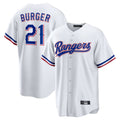 MATTH T.Rangers #21 Jake Burger Player White Home Limited Stitched Jerseys
