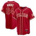 MATTH T.Rangers #24 Brandon Nimmo Player Red 2026 City Connect Stitched Jerseys