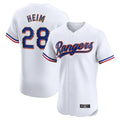 MATTH T.Rangers #28 Jonah Heim Player White Gold Collection Limited Elite Stitched Jerseys