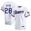 MATTH T.Rangers #28 Jonah Heim Player White Home Limited Stitched Jerseys