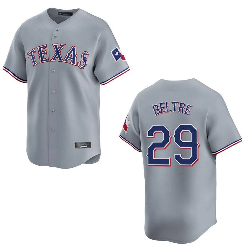 MATTH T.Rangers #29 Adrian Beltre Player Gray Home Limited Stitched Jerseys