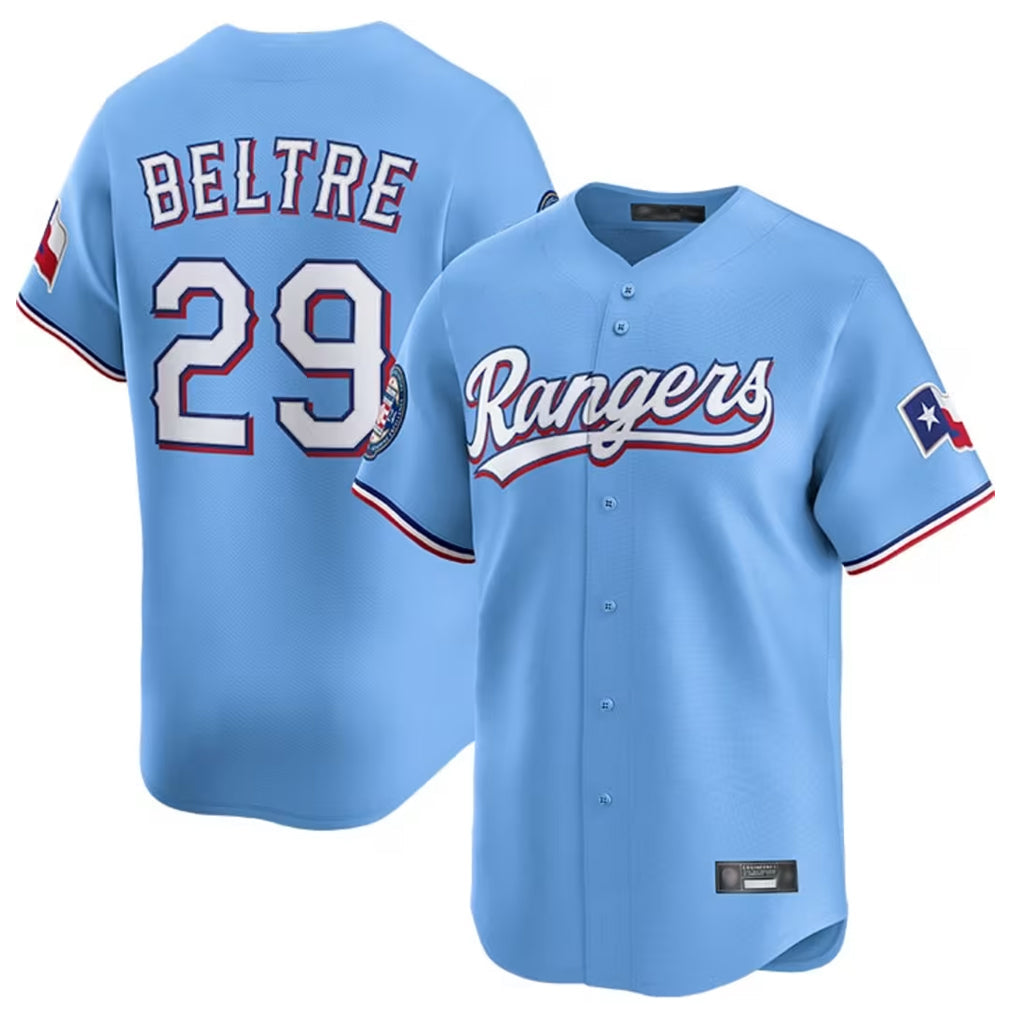 MATTH T.Rangers #29 Adrian Beltre Player Light Blue Home Limited Stitched Jerseys