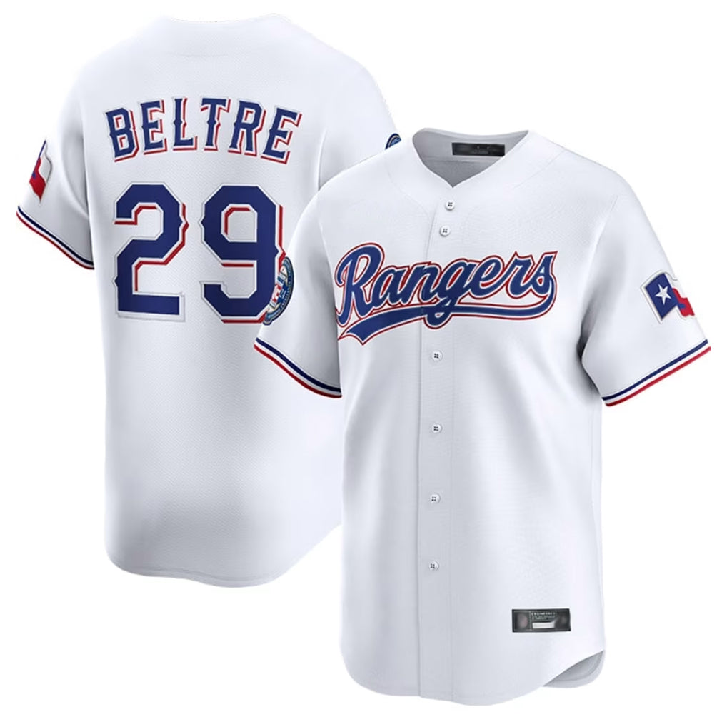 MATTH T.Rangers #29 Adrian Beltre Player White Home Limited Stitched Jerseys
