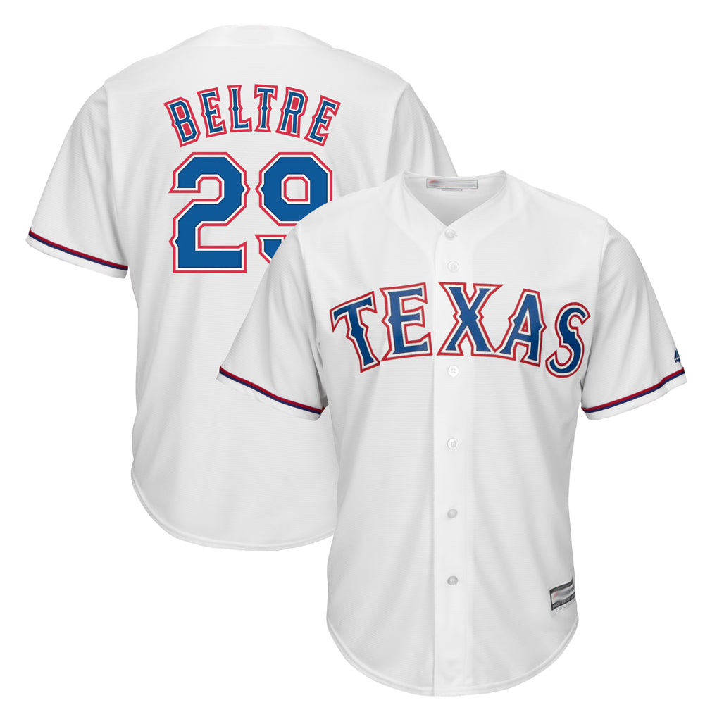 MATTH T.Rangers #29 Adrian Beltre Player White Majestic Home Cool Stitched Jerseys