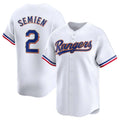 MATTH T.Rangers #2 Marcus Semien Player Gold Collection Limited White Stitched Jerseys