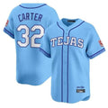 MATTH T.Rangers #32 Evan Carter Player Blue 2026 City Connect Premier Stitched Jerseys