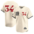 MATTH T.Rangers #34 Nolan Ryan Player Cream City Connect Limited Cream Stitched Jerseys