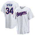 MATTH T.Rangers #34 Nolan Ryan Player White Home Game Stitched Jerseys