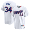 MATTH T.Rangers #34 Nolan Ryan Player White Home Limited Stitched Jerseys