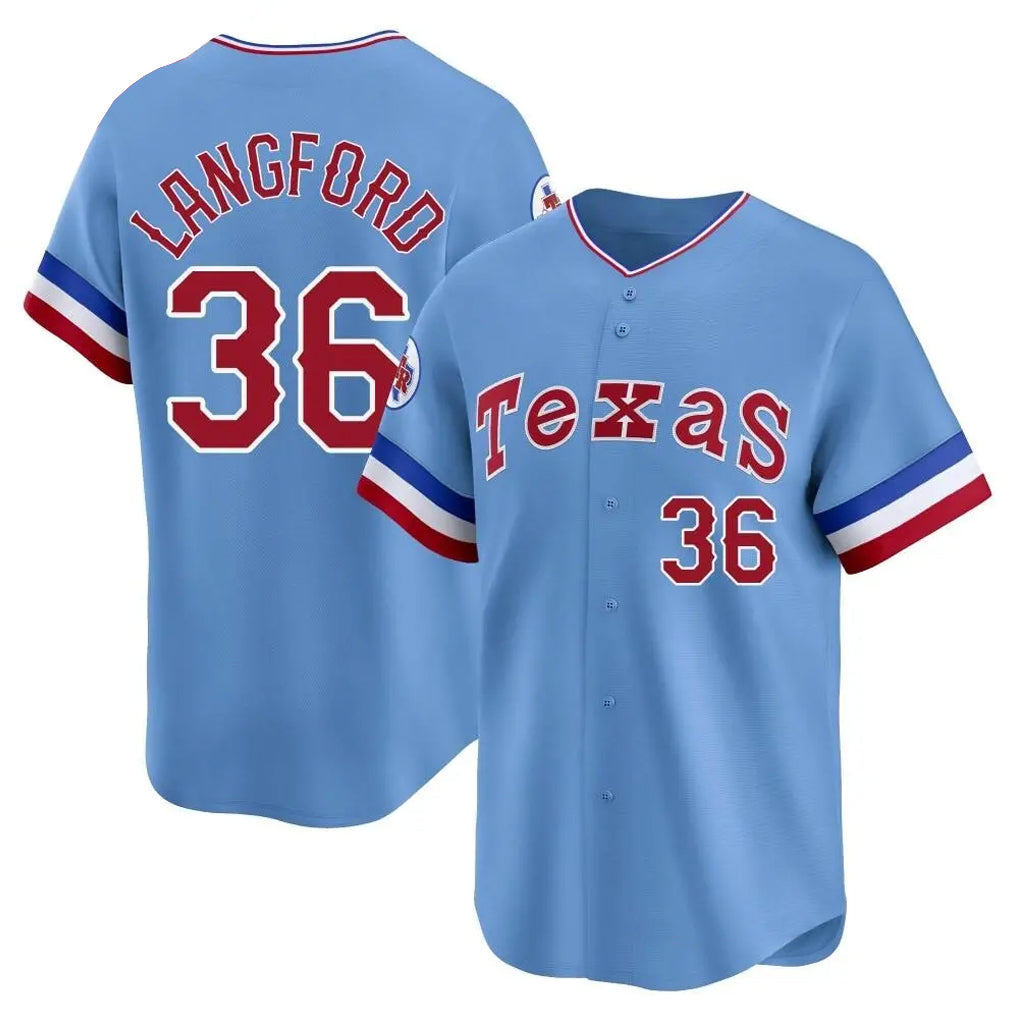 MATTH T.Rangers #36 Wyatt Langford Player Blue Home City Connect Limited Stitched Jerseys