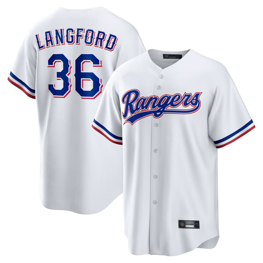 MATTH T.Rangers #36 Wyatt Langford Player White Home Game Stitched Jerseys