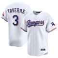 MATTH T.Rangers #3 Leody Taveras Player White Home Limited Stitched Jerseys