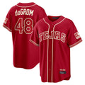 MATTH T.Rangers #48 Jacob deGrom Player Red 2026 City Connect Limited Stitched Jerseys