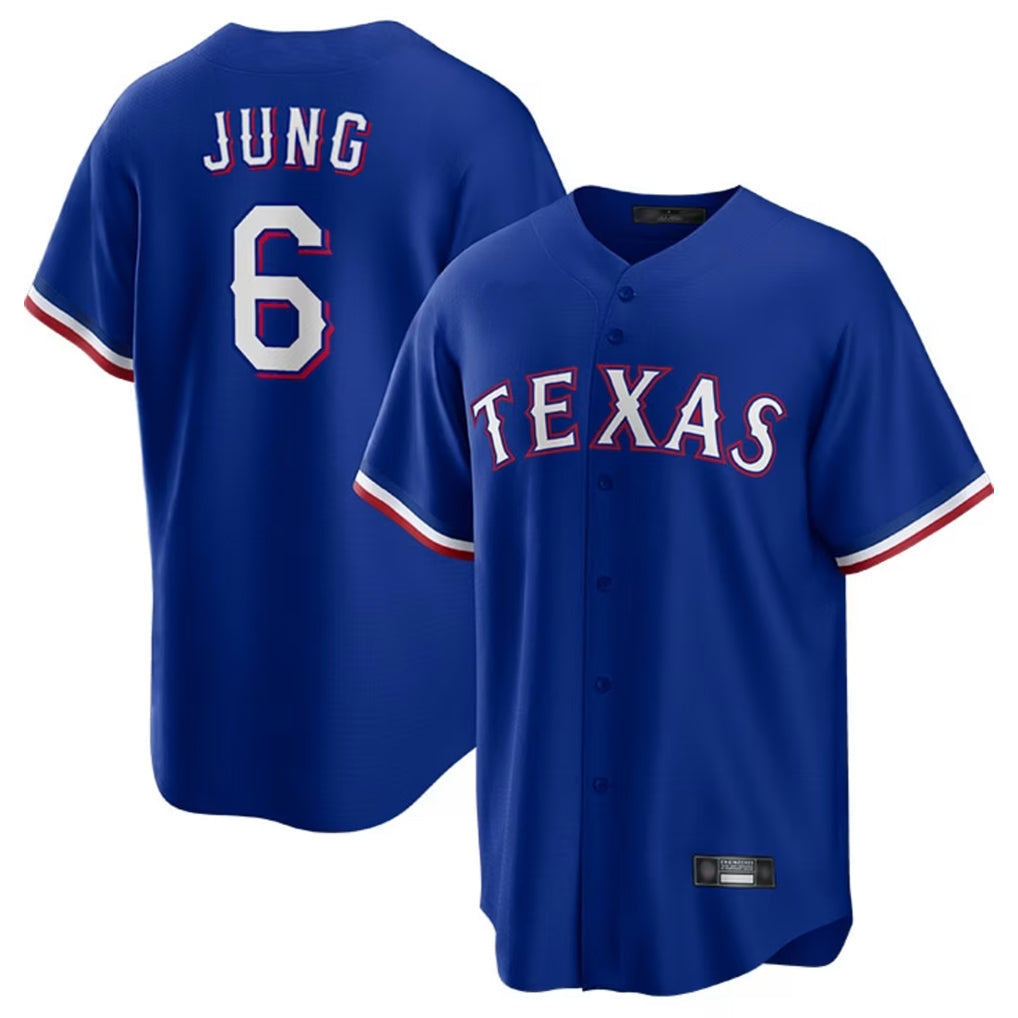 MATTH T.Rangers #6 Josh Jung Player Royal Limited Home Stitched Jerseys