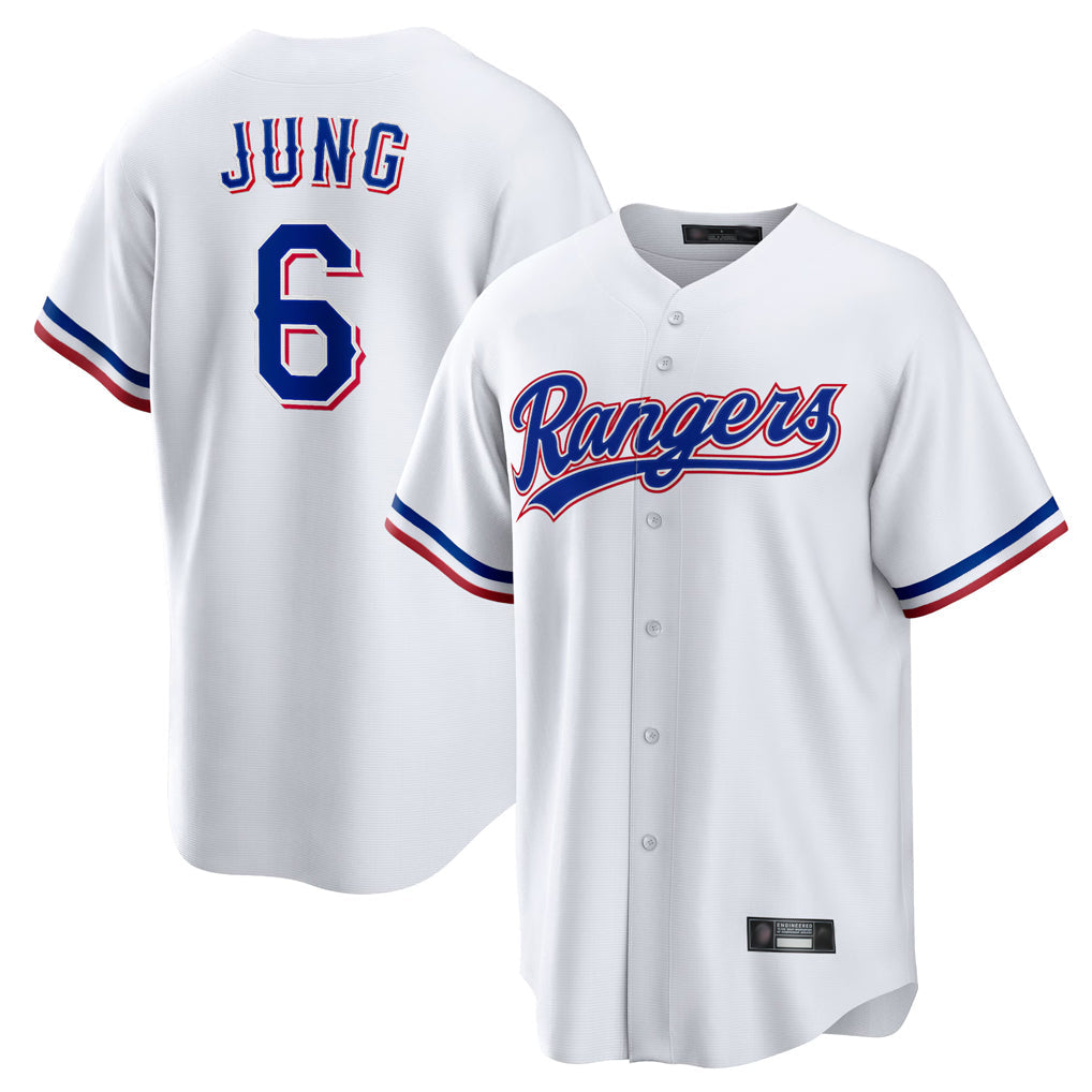 MATTH T.Rangers #6 Josh Jung Player White Home Limited Stitched Jerseys