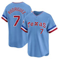 MATTH T.Rangers #7 Ivan Rodriguez Player Light Blue Cooperstown Collection Limited Stitched Jerseys