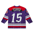 MATTH T.Raptors #15 Vince Carter Mitchell & Ness Purple Maxxed Out Fashion Hockey Jerseys