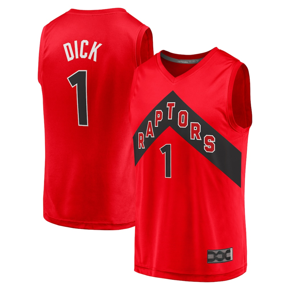 MATTH T.Raptors #1 Gradey Dick Red Fast Break Player Jerseys - Icon Edition