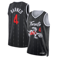 MATTH T.Raptors #4 Scottie Barnes Black 2025-26 Swingman Jerseys - City Edition