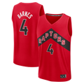 MATTH T.Raptors #4 Scottie Barnes Red Fast Break Replica Jerseys - Icon Edition