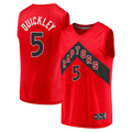 MATTH T.Raptors #5 Immanuel Quickley Red Fast Break Player Jerseys - Icon Edition