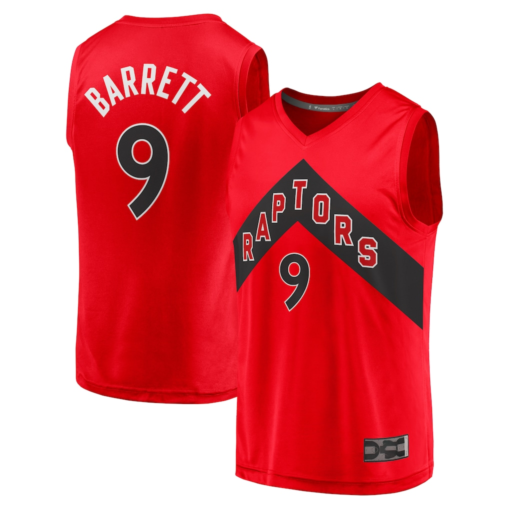 MATTH T.Raptors #9 RJ Barrett Red Fast Break Player Jerseys - Icon Edition