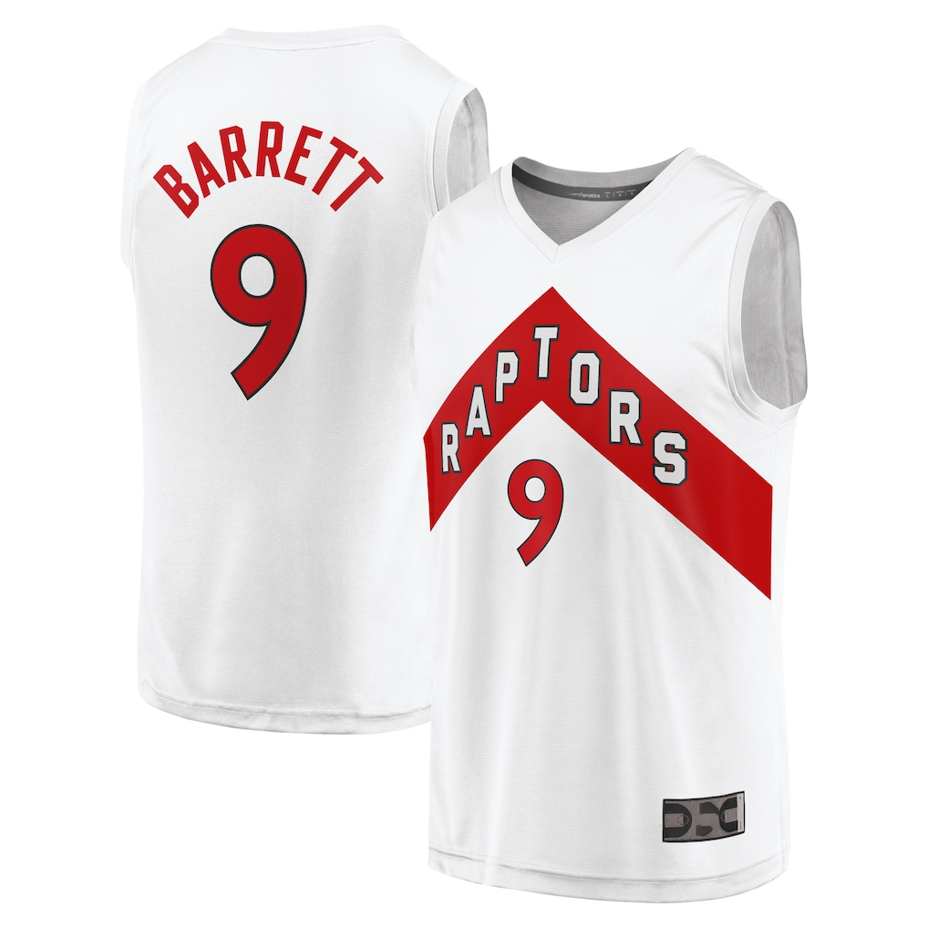 MATTH T.Raptors #9 RJ Barrett White Fast Break Player Jerseys - Association Edition