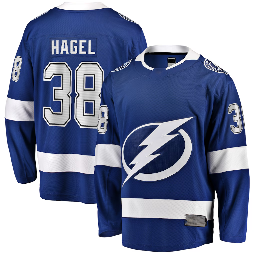 MATTH TB.Lightning #38 Brandon Hagel Blue Home Breakaway Player Jerseys