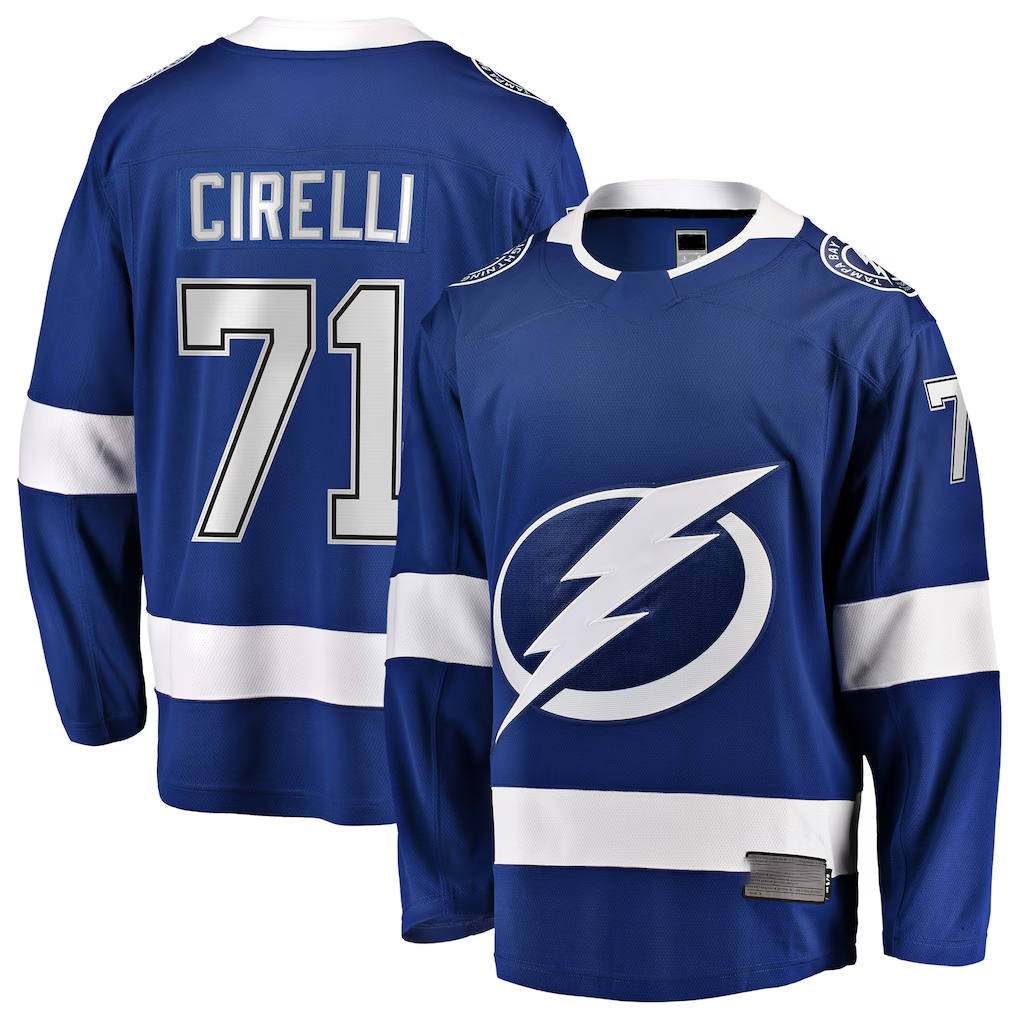 MATTH TB.Lightning #71 Anthony Cirelli Blue Home Breakaway Player Jerseys