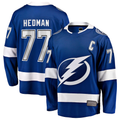 MATTH TB.Lightning #77 Victor Hedman Blue Home Captain Patch Breakaway Jerseys