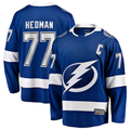 MATTH TB.Lightning #77 Victor Hedman Blue Home Captain Patch Breakaway Jerseys