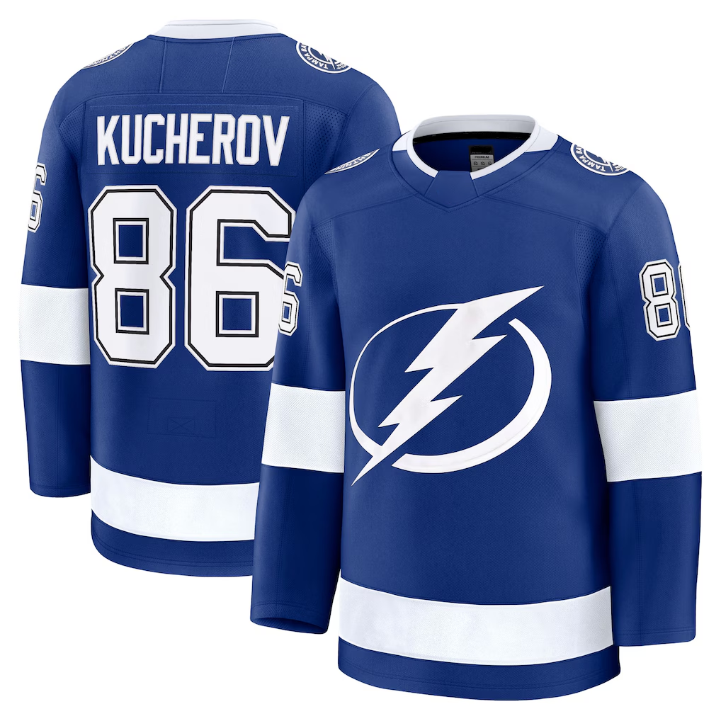 MATTH TB.Lightning #86 Nikita Kucherov Blue Home Premium Jerseys