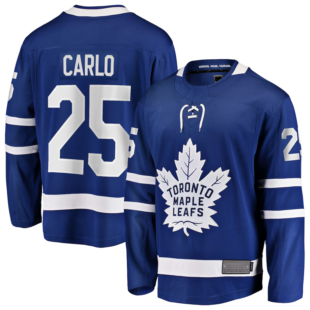 MATTH T.Maple Leafs #25 Brandon Carlo Blue Home Breakaway Jerseys