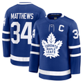 MATTH T.Maple Leafs #34 Auston Matthews Blue Captain Patch Home Premium Jerseys