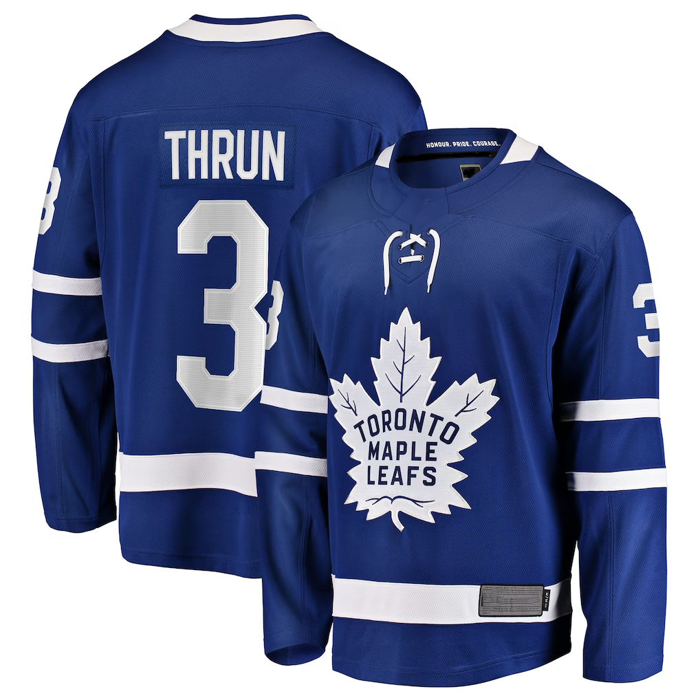 MATTH T.Maple Leafs #3 Henry Thrun Blue Home Breakaway Jerseys