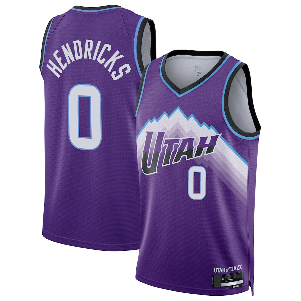 MATTH U.Jazz #0 Taylor Hendricks Purple Swingman Jerseys - Icon Edition