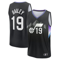 MATTH U.Jazz #19 Ace Bailey Fanatics Black 2025 Draft First Round Pick Fast Break Replica Jerseys - Statement Edition