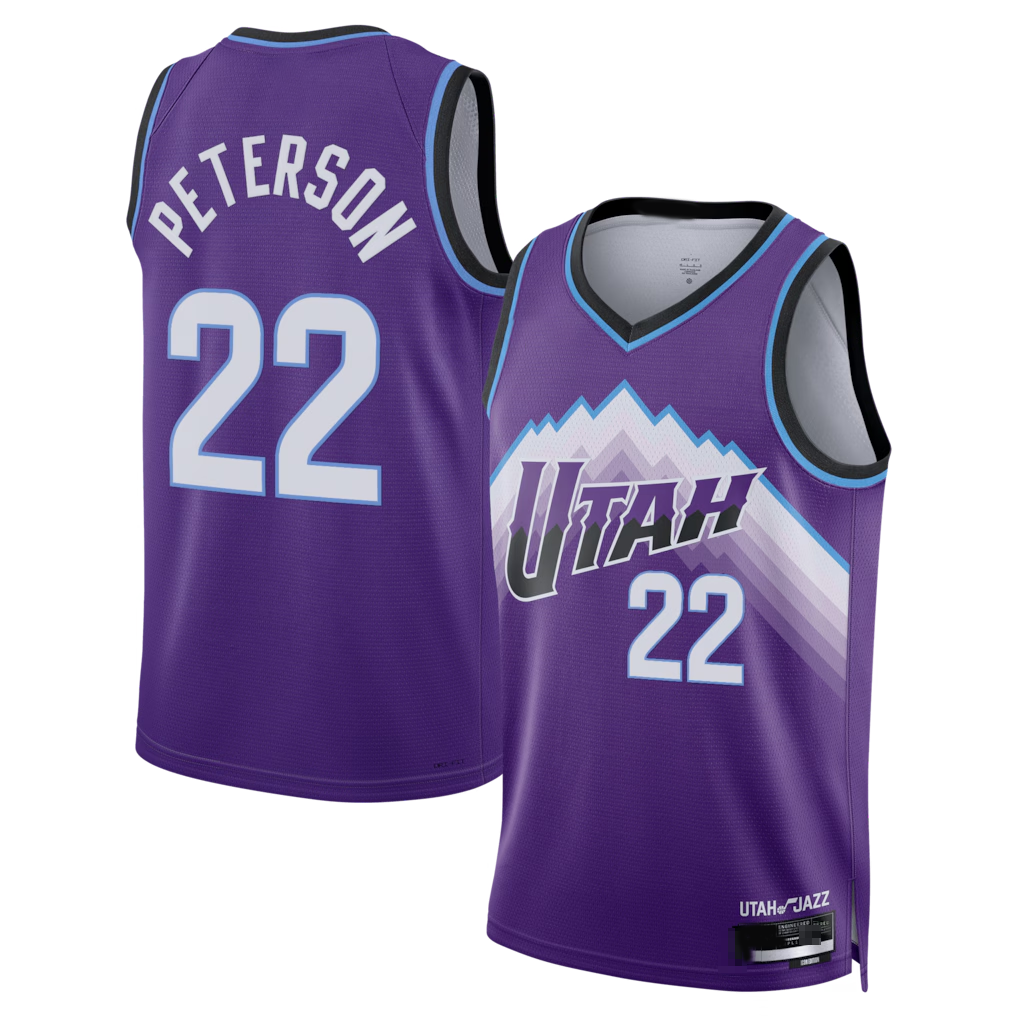 MATTH U.Jazz #22 Darryn Peterson Purple 2026 Draft Swingman Jerseys - Icon Edition