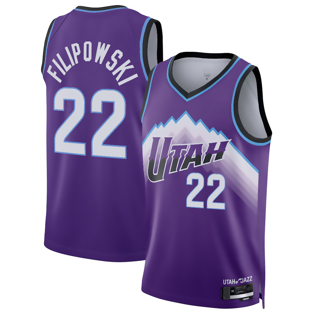 MATTH U.Jazz # 22 Kyle Filipowski Purple Swingman Jerseys - Icon Edition