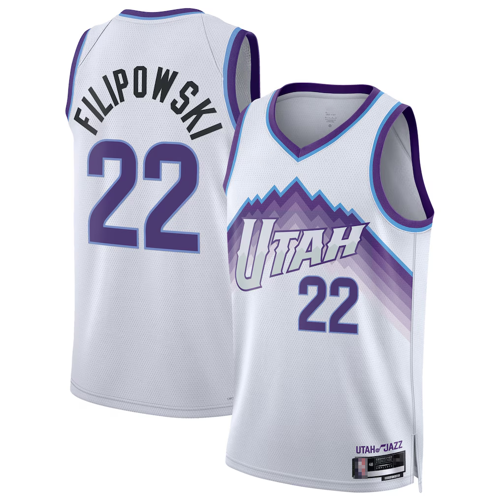 MATTH U.Jazz #22 Kyle Filipowski White Swingman Jerseys - Association Edition