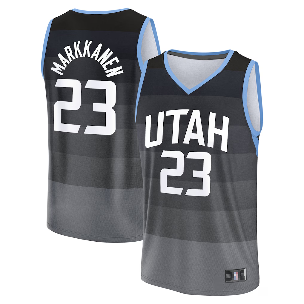 MATTH U.Jazz #23 Lauri Markkanen Fanatics Black 2025-2026 City Edition Fast Break Jerseys