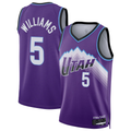 MATTH U.Jazz #5 Cody Williams Purple Swingman Jerseys - Icon Edition