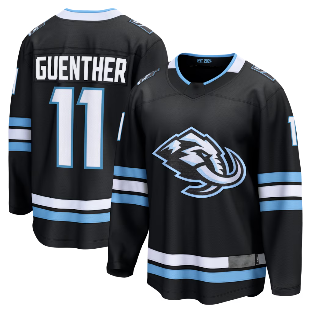 MATTH U.Mammoth #11 Dylan Guenther Black Home Breakaway Player Jerseys