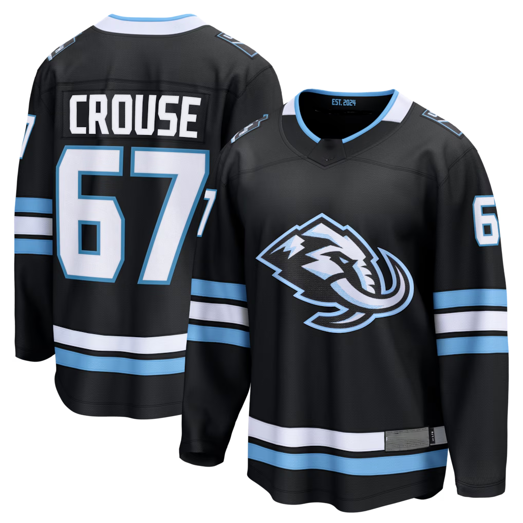 MATTH U.Mammoth #67 Lawson Crouse Black Home Breakaway Player Jerseys
