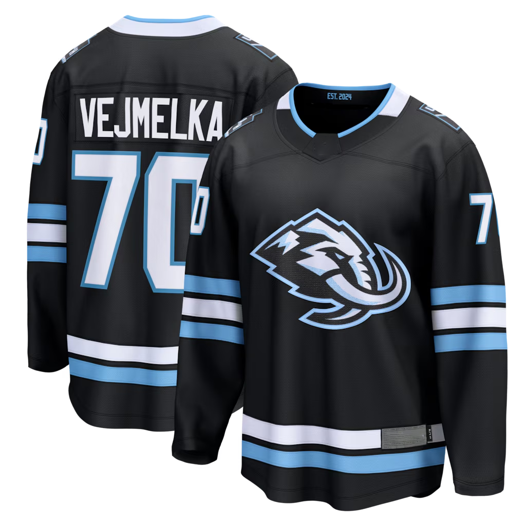 MATTH U.Mammoth #70 Karel Vejmelka Black Home Breakaway Jerseys