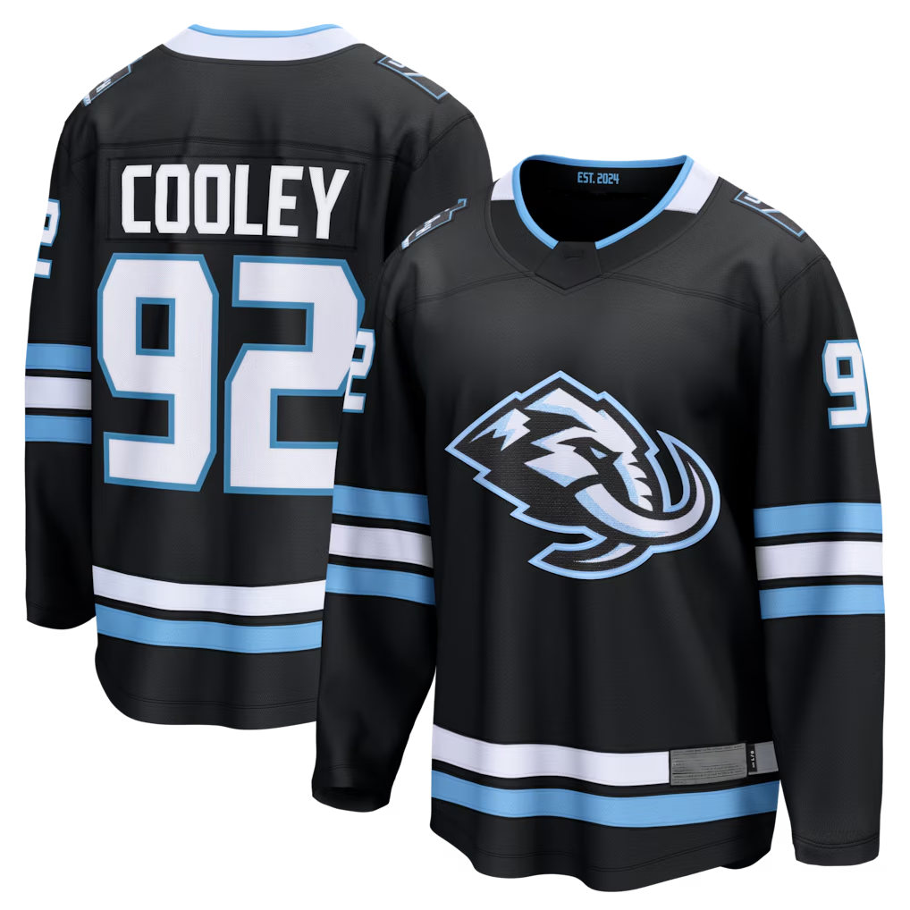 MATTH U.Mammoth #92 Logan Cooley Black Home Breakaway Jerseys