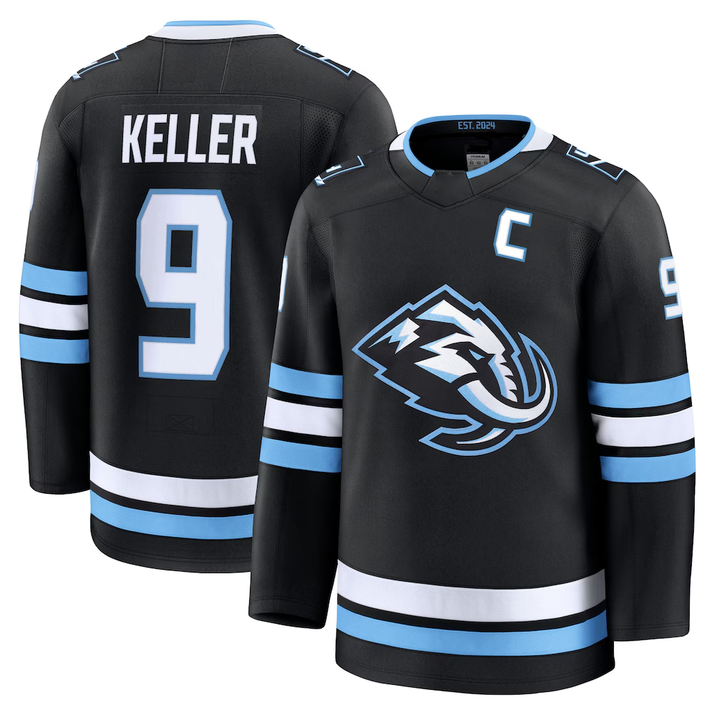 MATTH U.Mammoth #9 Clayton Keller Black Home Premium Player Jerseys